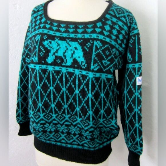 VINTAGE RARE DALE OF NORWAY WOOL SWEATER SIZE LARGE - Picture 1 of 4
